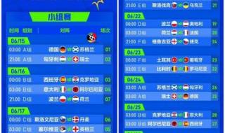 欧洲杯2024赛程表积分 欧洲杯2024赛程表积分